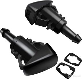 img 4 attached to 2-Pack High-Quality Front Windshield Washer Nozzles by Weuaste | Replacement for Chrysler, Dodge, Jeep, Ram | Windshield Nozzle Spray Jet Kit | Replaces OEM #: 4805742AB, 5116079AA