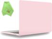 protect your macbook pro 16 inch with ueswill smooth matte hard shell case cover in rose quartz logo