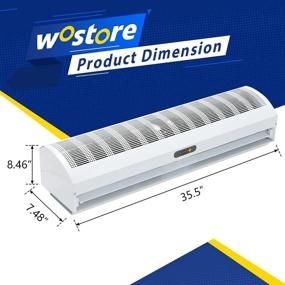 img 2 attached to Commercial Industrial 36' Air Curtain With Remote Control, Magnetic Door Switch And 3 Speeds - Ideal For Indoor And Household Use By Wostore