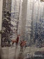 img 1 attached to Winter Wonderland In Your Bathroom With LIVILAN Christmas Shower Curtain – Snowy Reindeer And Xmas Joy For The Holiday Season! review by Jim Acquista