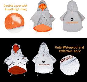 img 2 attached to 🐶 Yespet Reflective Dog Raincoat with Hood, Waterproof Pet Clothes, Fashionable Streetwear Outfit, Lightweight and Breathable Rainwear for Dogs, Cats, Puppies - Small, Medium, Large Sizes