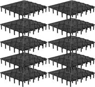 🐟 popetpop fish tank grid divider tray - pack of 20 aquarium bottom isolation boards for bottom filter (black) logo