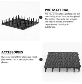img 1 attached to 🐟 POPETPOP Fish Tank Grid Divider Tray - Pack of 20 Aquarium Bottom Isolation Boards for Bottom Filter (Black)