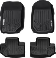 🚗 maxliner floor mats 2 row liner set black for 2011-2013 jeep wrangler 2-door models: ultimate auto protection logo