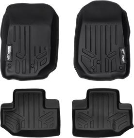 img 4 attached to 🚗 MAXLINER Floor Mats 2 Row Liner Set Black for 2011-2013 Jeep Wrangler 2-Door Models: Ultimate Auto Protection