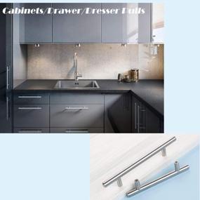 img 2 attached to Upgrade Your Space With Knobonly'S 15 Pack Brushed Nickel Cabinet Pulls Set - Perfect For Kitchen And Dresser Drawers!
