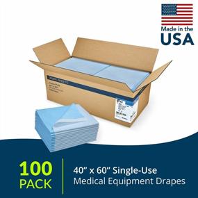 img 3 attached to TIDI Avalon Papers Single-Use Medical Equipment Drape, Blue, 40" X 60" (Pack Of 100) - Stretcher Sheet Or Treatment Table Cover - Fluid And Barrier Protection - Tissue/Poly - Medical Supplies (356)