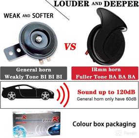 img 2 attached to 🚗 IRmm Car Horn Truck Horn, Waterproof 12V Auto Horn, 120DB Super Loud Universal Fit Electric Snail Horns, Replacement Kit for Trucks, Cars, Motorcycle, Boats (2 Pack)