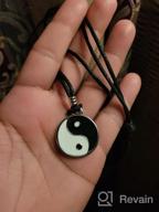 img 1 attached to Stylish BlueRica Yin Yang Pendant on Adjustable 🕉️ Black Rope Cord: Perfect Necklace for a Balanced Fashion Statement review by Edward Taylor