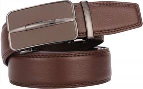 img 3 attached to Lavemi Men'S Genuine Leather Ratchet Belt, Customizable Fit, Stylish Gift Packaging - Perfect For Dress And Casual Wear
