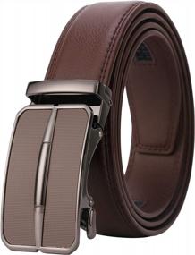 img 4 attached to Lavemi Men'S Genuine Leather Ratchet Belt, Customizable Fit, Stylish Gift Packaging - Perfect For Dress And Casual Wear