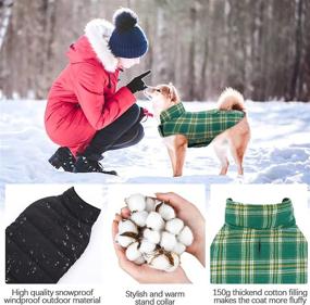 img 1 attached to 🐶 Kuoser Dog Winter Coat: Reversible British Style Plaid Vest for Dogs, Waterproof & Windproof, Cozy & Warm Apparel for Cold Weather with Furry Collar - Sizes XS-3XL