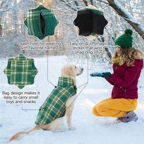 img 2 attached to 🐶 Kuoser Dog Winter Coat: Reversible British Style Plaid Vest for Dogs, Waterproof & Windproof, Cozy & Warm Apparel for Cold Weather with Furry Collar - Sizes XS-3XL