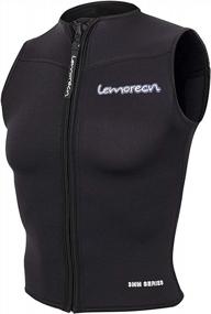 img 4 attached to Premium 3Mm Neoprene Zipper Diving Vest For Women By Lemorecn Wetsuits