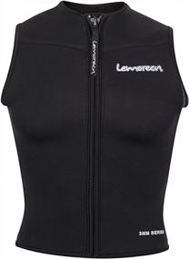 img 3 attached to Неопреновый жилет на молнии премиум-класса 3 мм для женщин от Lemorecn Wetsuits