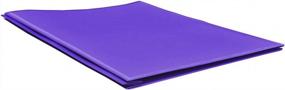 img 1 attached to Ultra Pro 2-Pocket Folders With 3-Prong Fasteners And Clear Outside Pocket In Purple (Pack Of 10)