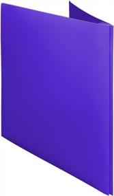 img 2 attached to Ultra Pro 2-Pocket Folders With 3-Prong Fasteners And Clear Outside Pocket In Purple (Pack Of 10)