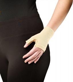 img 4 attached to Truform 15-20 MmHg Lymphedema Compression Gauntlet - Post Mastectomy Support In Beige, Medium