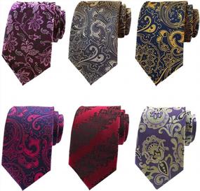 img 3 attached to 6-Pack Adulove Men'S Classic Silk Woven Jacquard Neck Ties - Perfect For Any Occasion!
