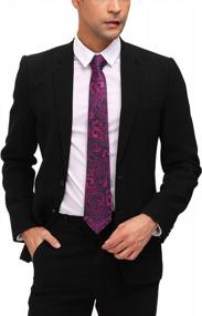 img 1 attached to 6-Pack Adulove Men'S Classic Silk Woven Jacquard Neck Ties - Perfect For Any Occasion!