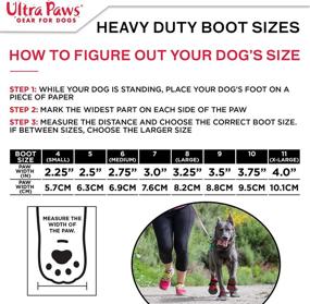 img 3 attached to 🐾 Optimized Ultra Paws Rugged Dog Boots &amp; Paw Protectors for Small, Medium and Large Dogs (Non-slip, Reinforced Sole Protection, Water Resistant, Adjustable Reflective Velcro Strips)