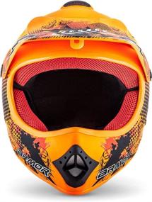 img 3 attached to AKC 49 Kids Cross Moto Cross Helmet Motorcycle Click N Secure