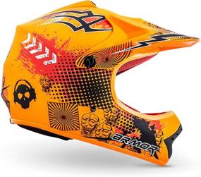 img 4 attached to AKC 49 Kids Cross Moto Cross Helmet Motorcycle Click N Secure