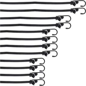 img 4 attached to PRETEX Bungee Cords Hooks Black