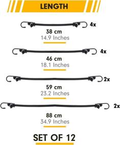 img 3 attached to PRETEX Bungee Cords Hooks Black