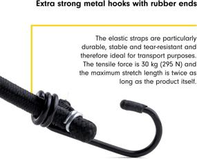 img 2 attached to PRETEX Bungee Cords Hooks Black