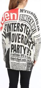img 3 attached to Get Cozy In Style: Oversized Women'S Newspaper Print Sweater For Casual Vibes And Halloween Fun - Ellazhu GY269