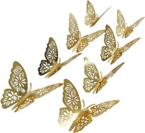 img 4 attached to Add A Whimsical Touch To Your Nursery With Aooyaoo 48Pcs/Lot 3D Butterfly Wall Stickers
