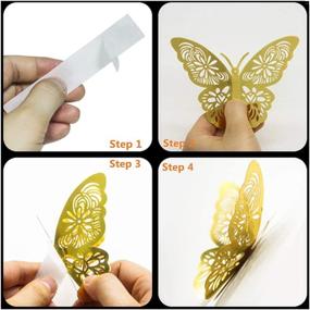 img 1 attached to Add A Whimsical Touch To Your Nursery With Aooyaoo 48Pcs/Lot 3D Butterfly Wall Stickers