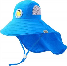 img 4 attached to Шапка для защиты от солнца UPF 50+ для маленьких девочек, складная детская шляпа от солнца для мальчиков и девочек