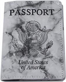 img 1 attached to Путешествуйте стильно с обложкой-обложкой для паспорта Snogisa – аксессуары для паспорта идеальной пары