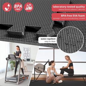 img 1 attached to Protective Interlocking Gym Flooring Set: 18-Piece EVA Foam Puzzle Tiles For Home Fitness, Garage, And More