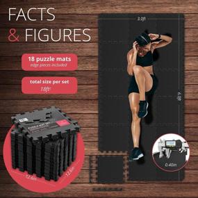 img 3 attached to Protective Interlocking Gym Flooring Set: 18-Piece EVA Foam Puzzle Tiles For Home Fitness, Garage, And More