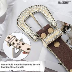 img 1 attached to Fashion Rhinestone Western Cowgirl Studded Women's Accessories at Belts