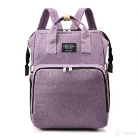 img 2 attached to Modern Light Purple Diaper Bag Backpack with Changing Station - Ideal Travel Companion for Moms and Dads - Premium Polyester Material