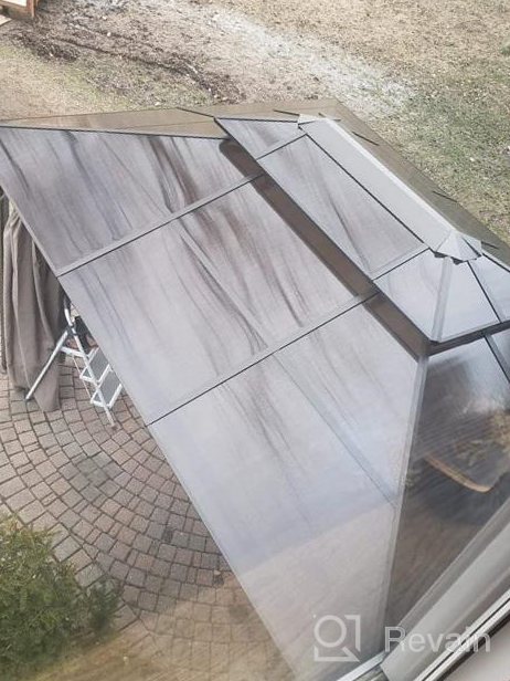 img 1 attached to 🏡 YOLENY 12'x12' Hardtop Gazebo with Polycarbonate Roof, Aluminum Frame and Curtains - Ideal Sunshade for Garden, Patio, Lawns review by Jason Przystup
