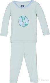 img 1 attached to Kickee Pants Sleeve Applique Pajama Apparel & Accessories Baby Boys