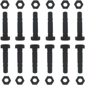 img 4 attached to MTD Shear Pins And Nuts 12-Pack For Troy-Bilt, Cub Cadet - Compatible With 710-0890, 710-0890A, And 910-0890A - Length 1.72In