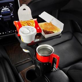img 4 attached to Enhance Your Car'S Convenience With JoyTutus Cup Holder Expander: 360° Rotation & Large Capacity For 18-40 Oz Cups