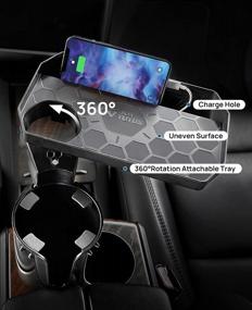 img 2 attached to Enhance Your Car'S Convenience With JoyTutus Cup Holder Expander: 360° Rotation & Large Capacity For 18-40 Oz Cups