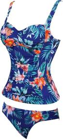 img 2 attached to 👙 Joyaria Women's Tankini Hipster Bottoms Swimsuit - Swimsuits & Cover Ups