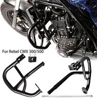 black engine guard crash protector for 2017-2018 honda rebel cmx 300 500 models logo