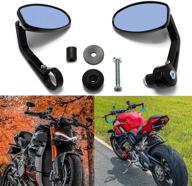 🏍️ enhance your sports bike experience with motorcycle 7/8" handle bar end oval rearview mirrors for street fighter grom mxs125 cb500f mt-03 mt-07 fz-07 mt-09 mt-10 логотип