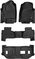 🚗 smartliner custom floor mats 3 row liner set black for chevrolet suburban/gmc yukon xl (2015-2020) – ideal fit with 2nd row bench seat логотип