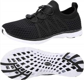 img 4 attached to Comfortable And Stylish Aquatic Footwear: Aleader Women'S Mesh Slip On Water Shoes