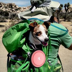 img 1 attached to 2-Pack Collapsible Dog Bowls: Portable Water & Feeding Dishes For Travel, Camping, Walking - BPA Free